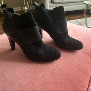 Ellen Tracy Black Heeled Ankle Boots